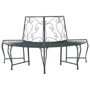Boom bank staal 160x80x89 cm zilvergrijs