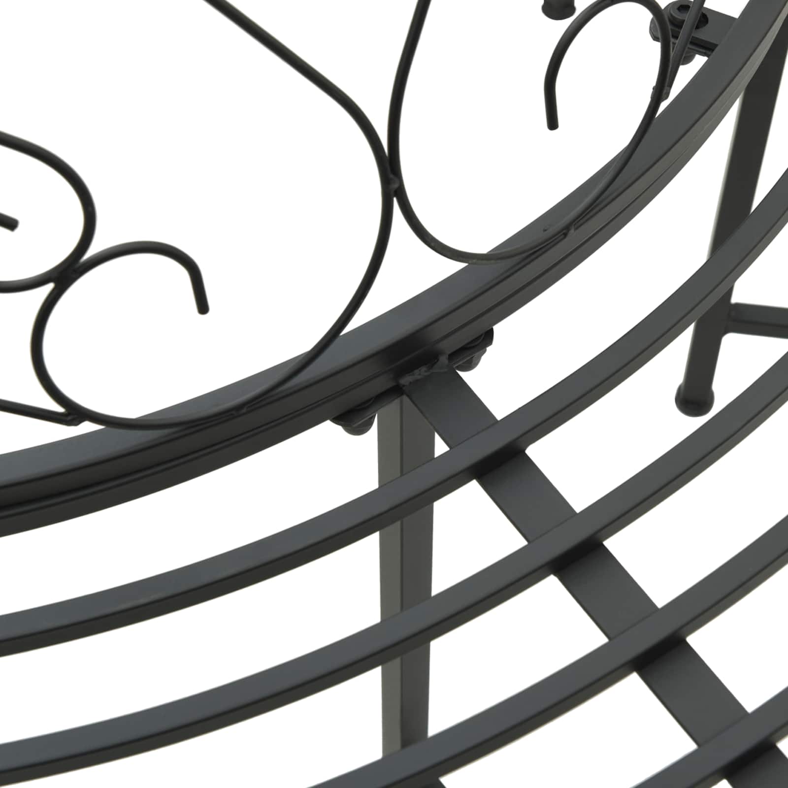 Boom bank 8-Aantal zitplaatsen Ø 160 x 89 cm Staal Zwart Rond