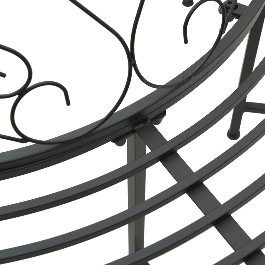 Boom bank 8-Aantal zitplaatsen Ø 160 x 89 cm Staal Zwart Rond