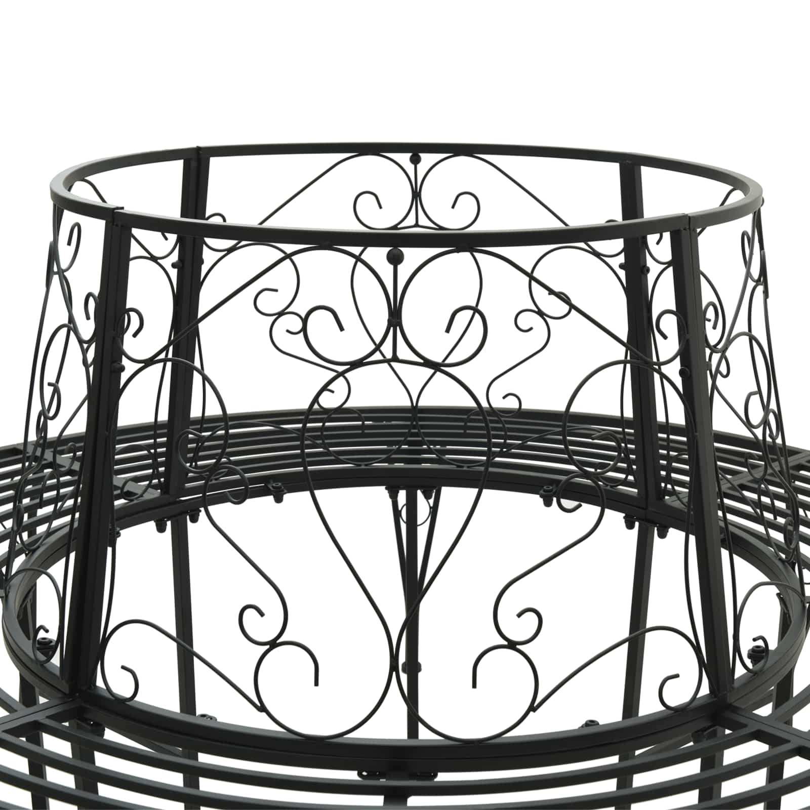 Boom bank 8-Aantal zitplaatsen Ø 160 x 89 cm Staal Zwart Rond