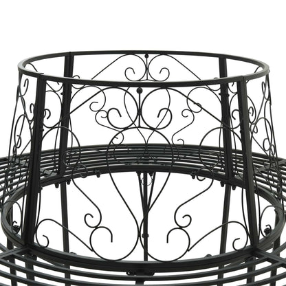 Boom bank 8-Aantal zitplaatsen Ø 160 x 89 cm Staal Zwart Rond