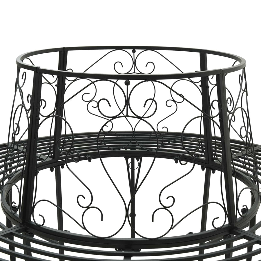 Boom bank 8-Aantal zitplaatsen Ø 160 x 89 cm Staal Zwart Rond