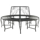 Boom bank rond staal zwart Ø 160 cm