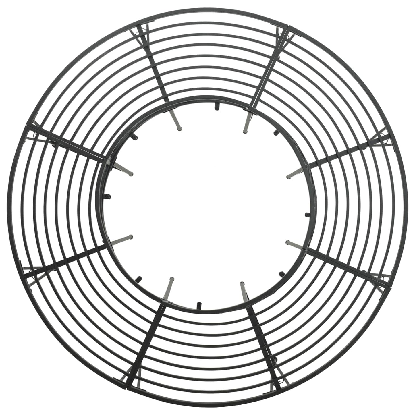Boom bank 8-Aantal zitplaatsen Ø 160 x 89 cm Staal Zwart Rond