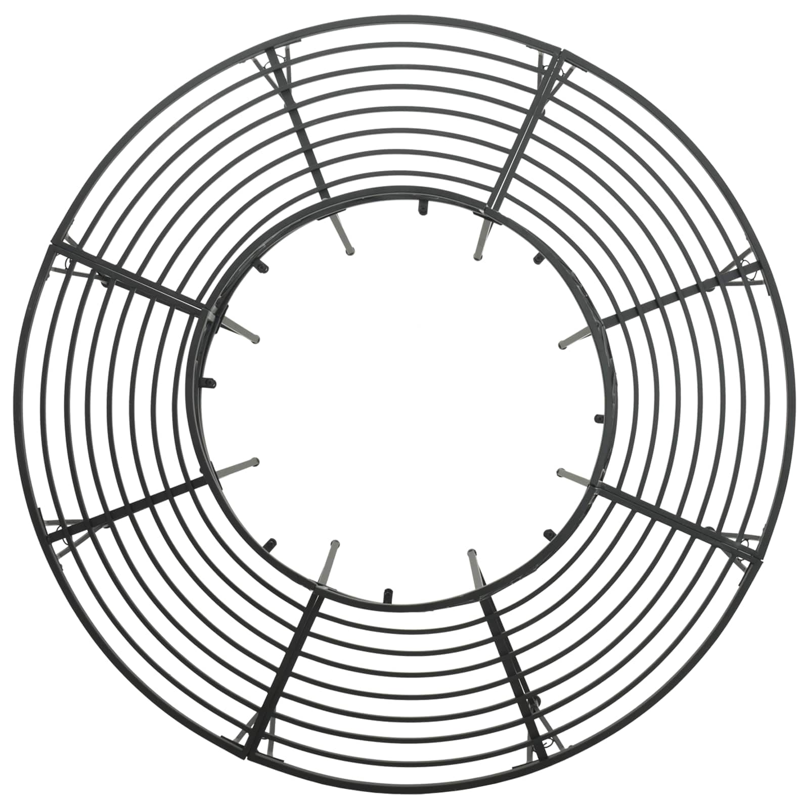 Boom bank 8-Aantal zitplaatsen Ø 160 x 89 cm Staal Zwart Rond