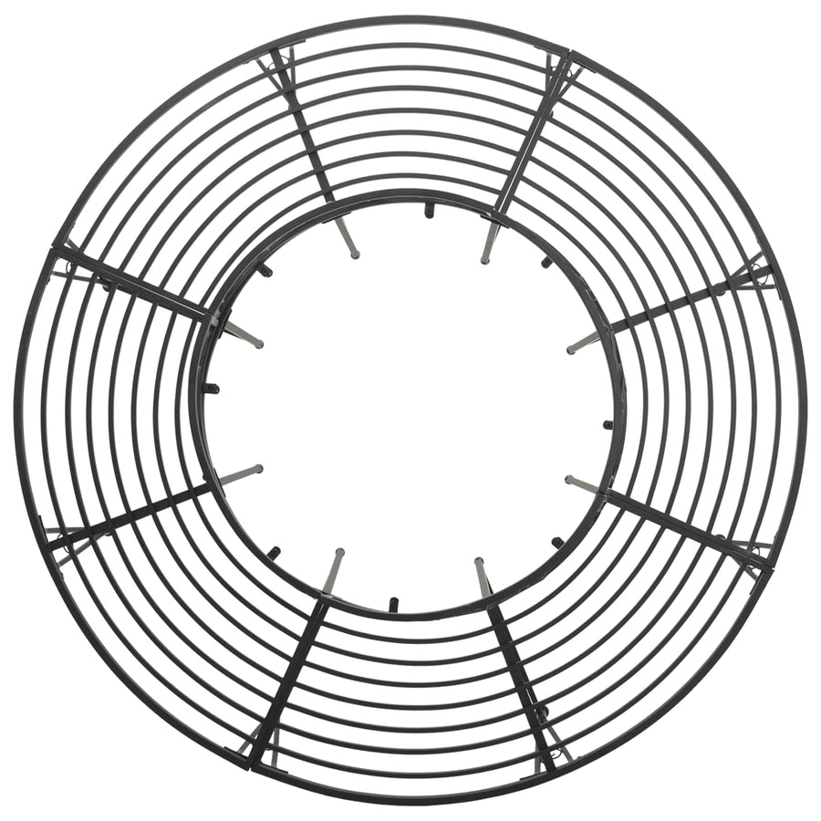 Boom bank 8-Aantal zitplaatsen Ø 160 x 89 cm Staal Zwart Rond