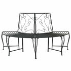 Boom bank staal zwart 160x80x89 cm