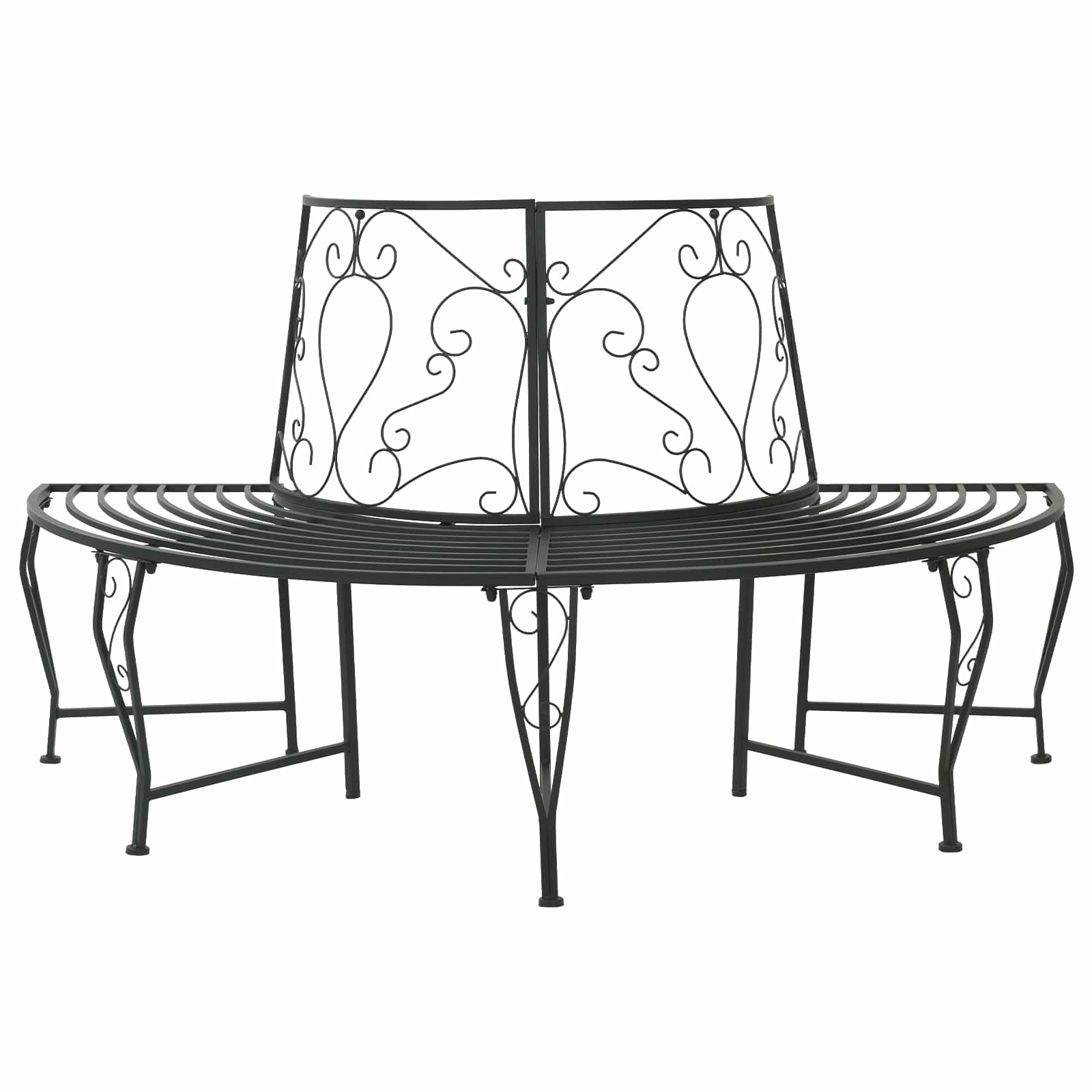 Boom bank 4-Aantal zitplaatsen 160 x 80 x 89 cm Staal Zwart