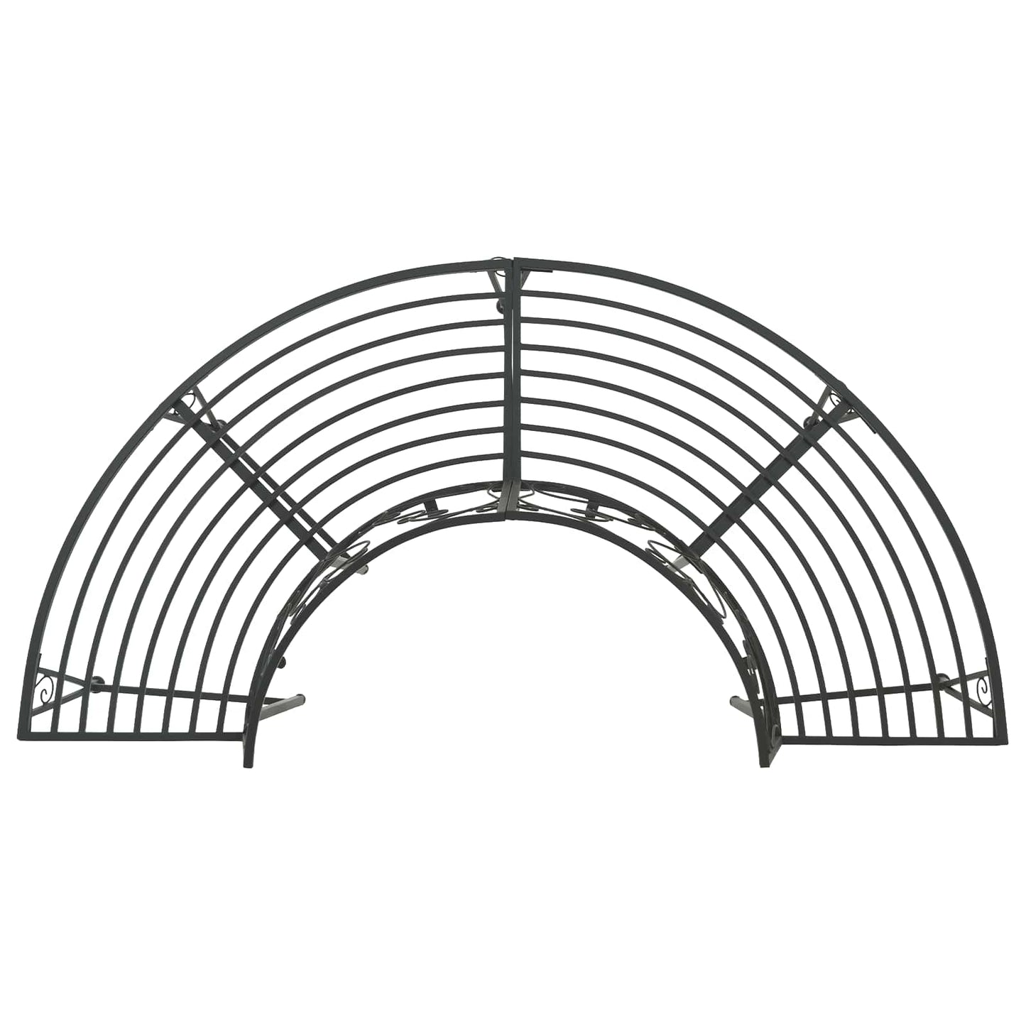 Boom bank 4-Aantal zitplaatsen 160 x 80 x 89 cm Staal Zwart