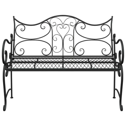 Tuinbank 2-Aantal zitplaatsen 114 x 56,5 x 90 cm Staal Zwart