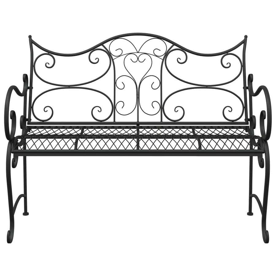 Tuinbank 2-Aantal zitplaatsen 114 x 56,5 x 90 cm Staal Zwart