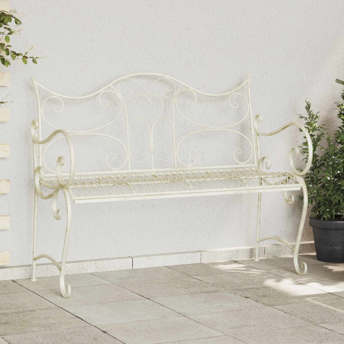 Tuinbank 2-Aantal zitplaatsen 114 x 56,5 x 90 cm Staal