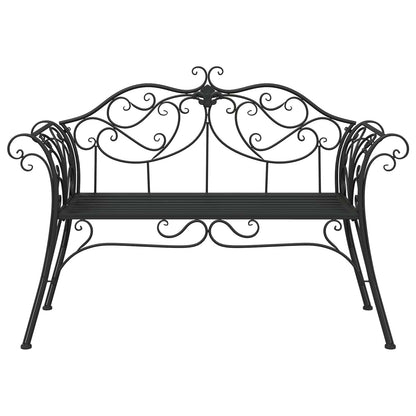 Tuinbank 2-Aantal zitplaatsen 130 x 47 x 90 cm Staal Zwart