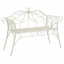 Tuinbank 2-Aantal zitplaatsen 130 x 47 x 90 cm Staal Antiek wit