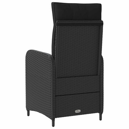 Verstelbare tuinstoel Zwart 57 x 63 x 94 cm poly rattan