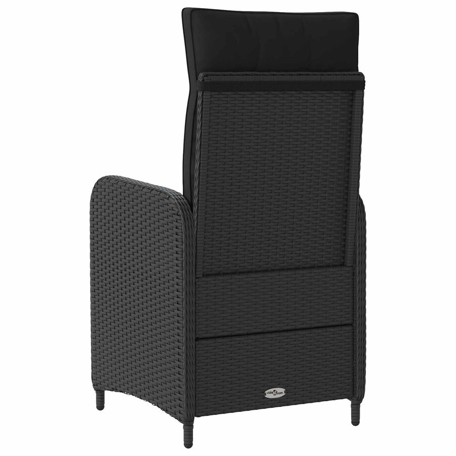 Verstelbare tuinstoel Zwart 57 x 63 x 94 cm poly rattan
