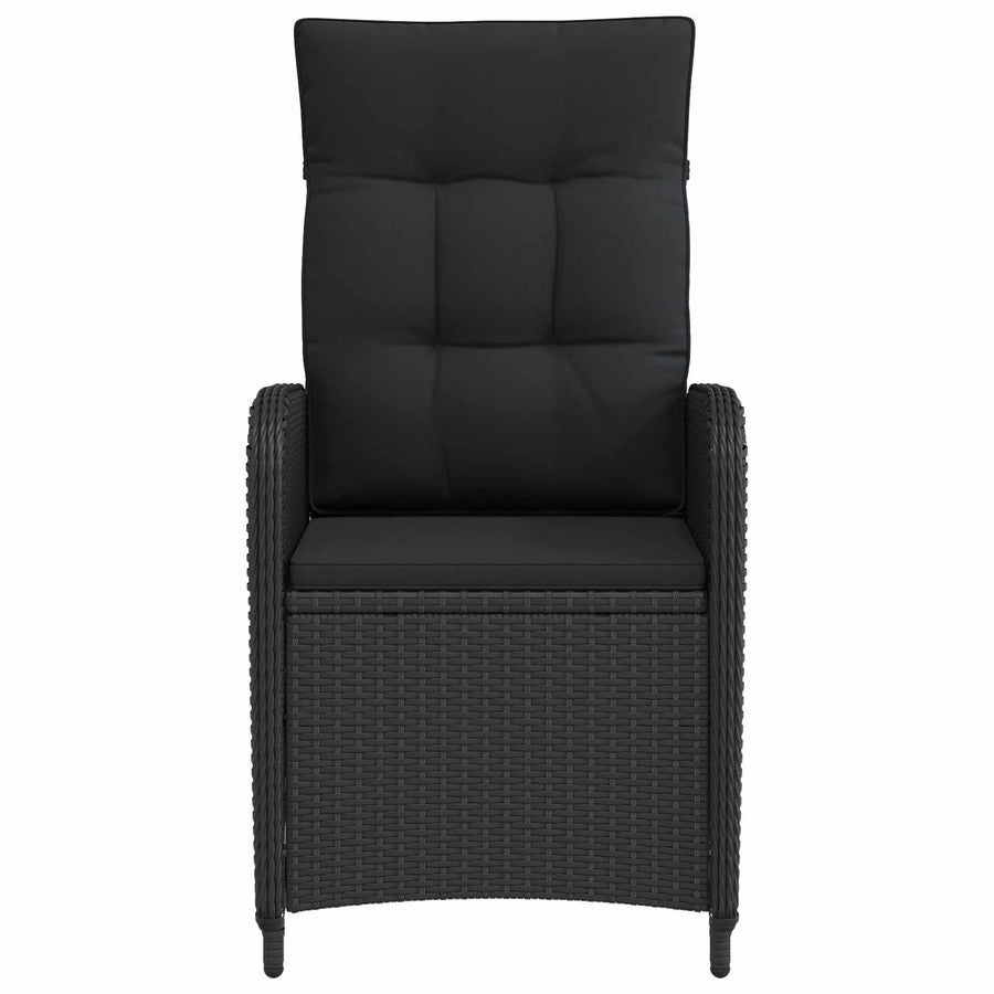 Verstelbare tuinstoel Zwart 57 x 63 x 94 cm poly rattan