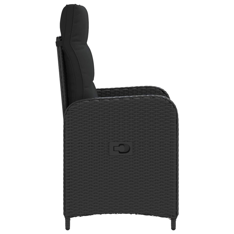 Verstelbare tuinstoel Zwart 57 x 63 x 94 cm poly rattan