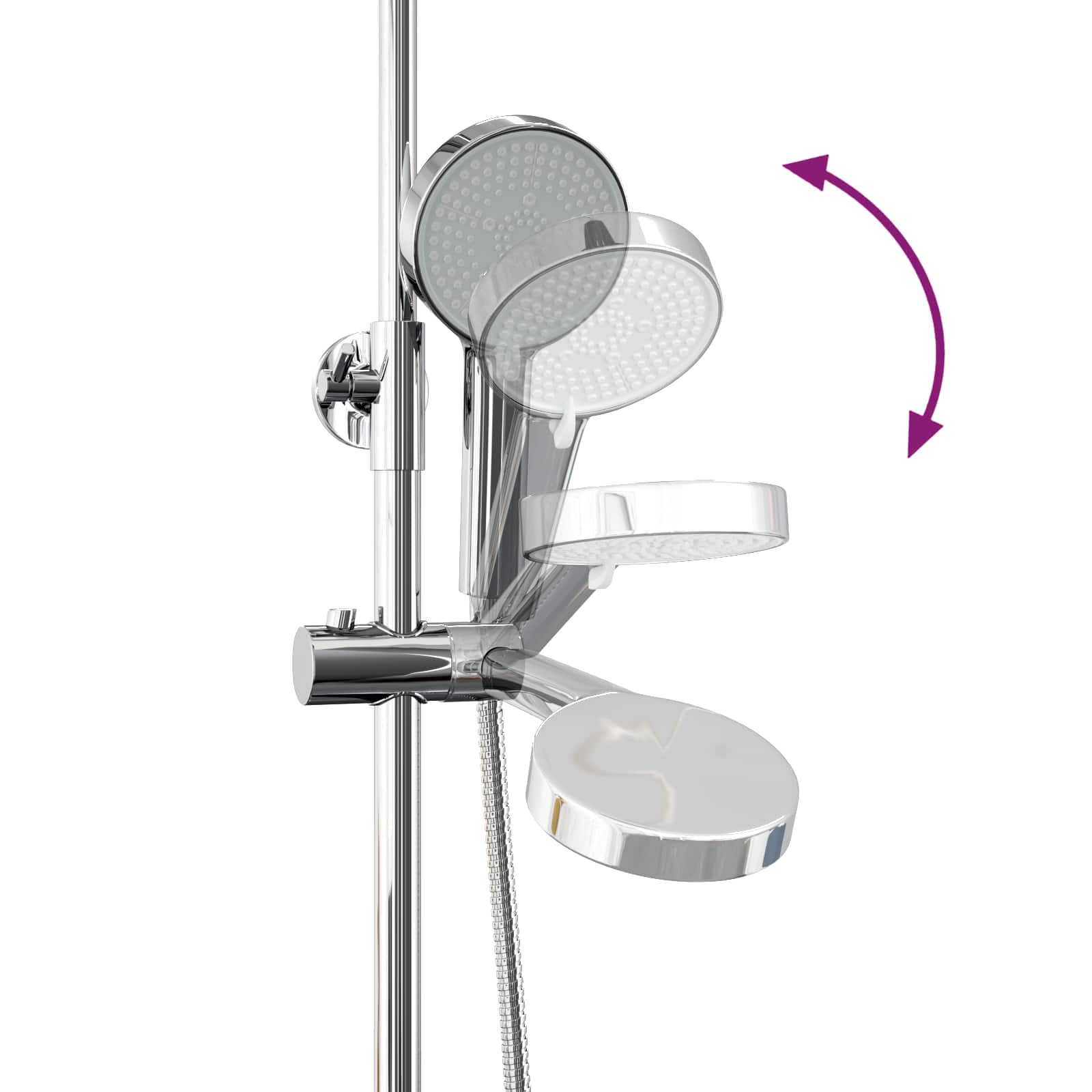 Thermostatisch Douchesysteem Set Chroom 27 x 43,5 x 83 cm
