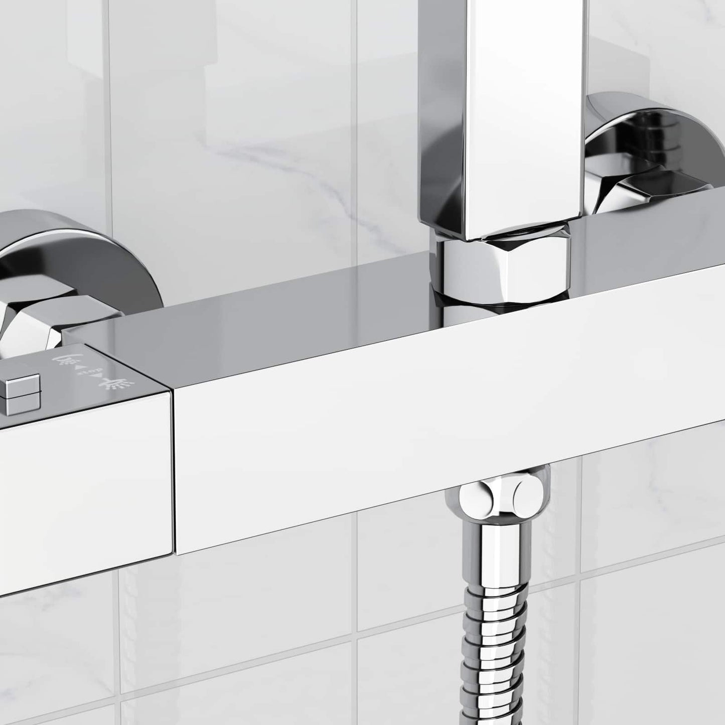 Thermostatische douchemixer RVS 201 25,5 x 7 x 6 cm zilver