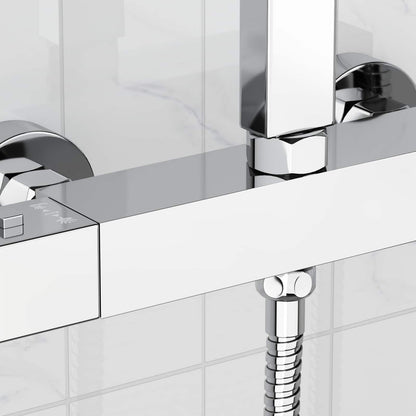 Thermostatische douchemixer RVS 201 25,5 x 7 x 6 cm zilver