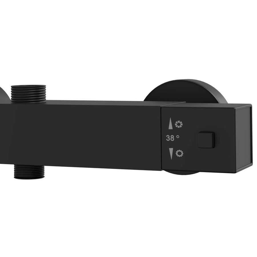 Thermostatische douchemixer RVS 201 25,5 x 7 x 6 cm Zwart