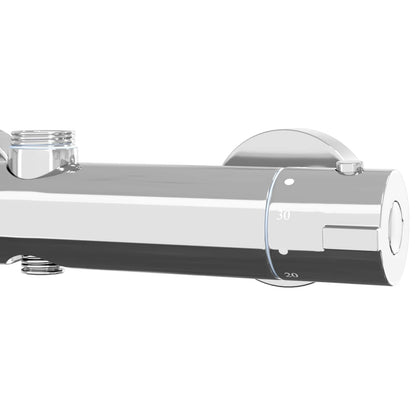 Thermostatische douchemixer RVS 201 27 x 8 x 6 cm zilver