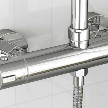 Thermostatische douchemixer RVS 201 27 x 8 x 6 cm zilver