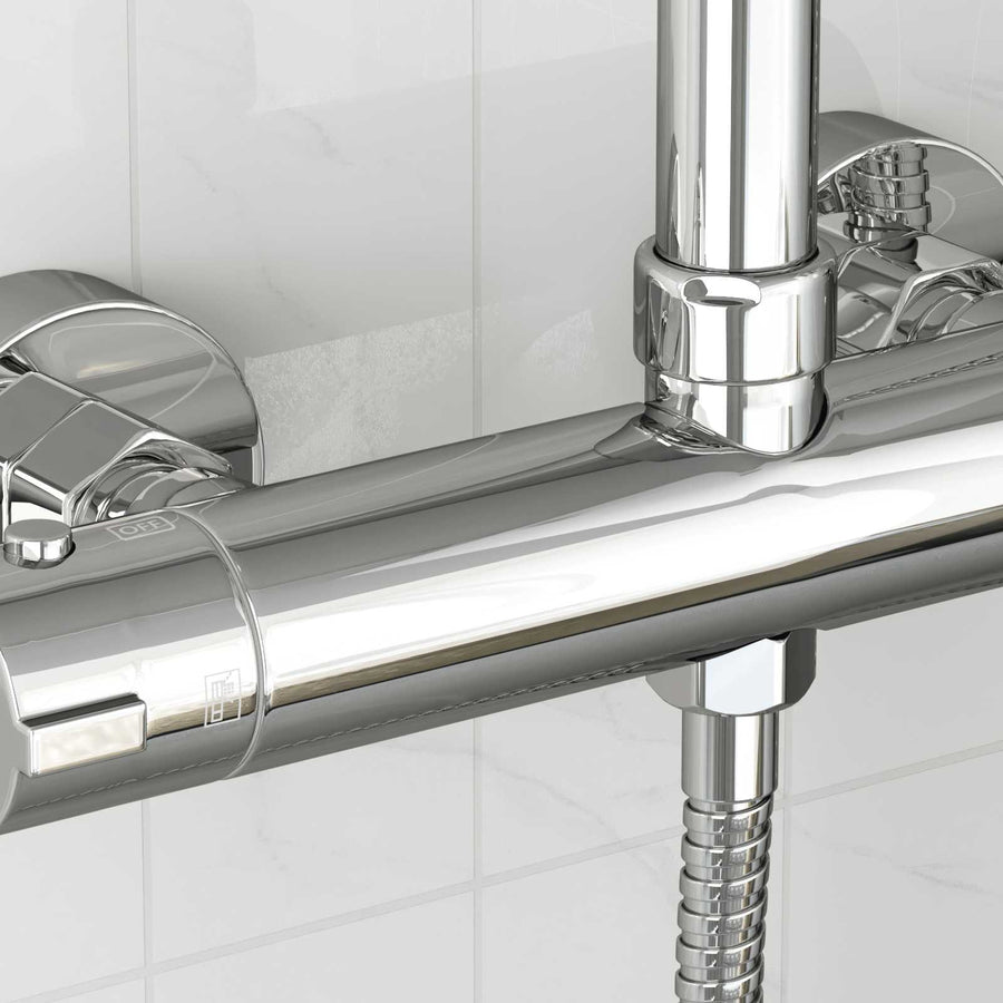 Thermostatische douchemixer RVS 201 27 x 8 x 6 cm zilver