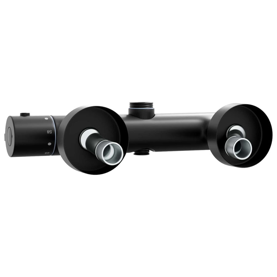Thermostatische douchemixer RVS 201 27 x 8 x 6 cm Zwart
