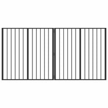 Hondenhek 2 st Zwart 100 x 100 cm Gegalvaniseerd staal