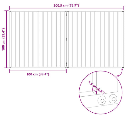 Hondenhek 2 st Zwart 100 x 100 cm Gegalvaniseerd staal