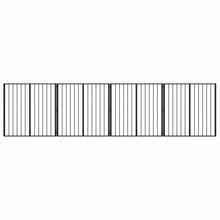 Hondenhek 4 pcs Zwart 100 x 100 cm Gegalvaniseerd staal