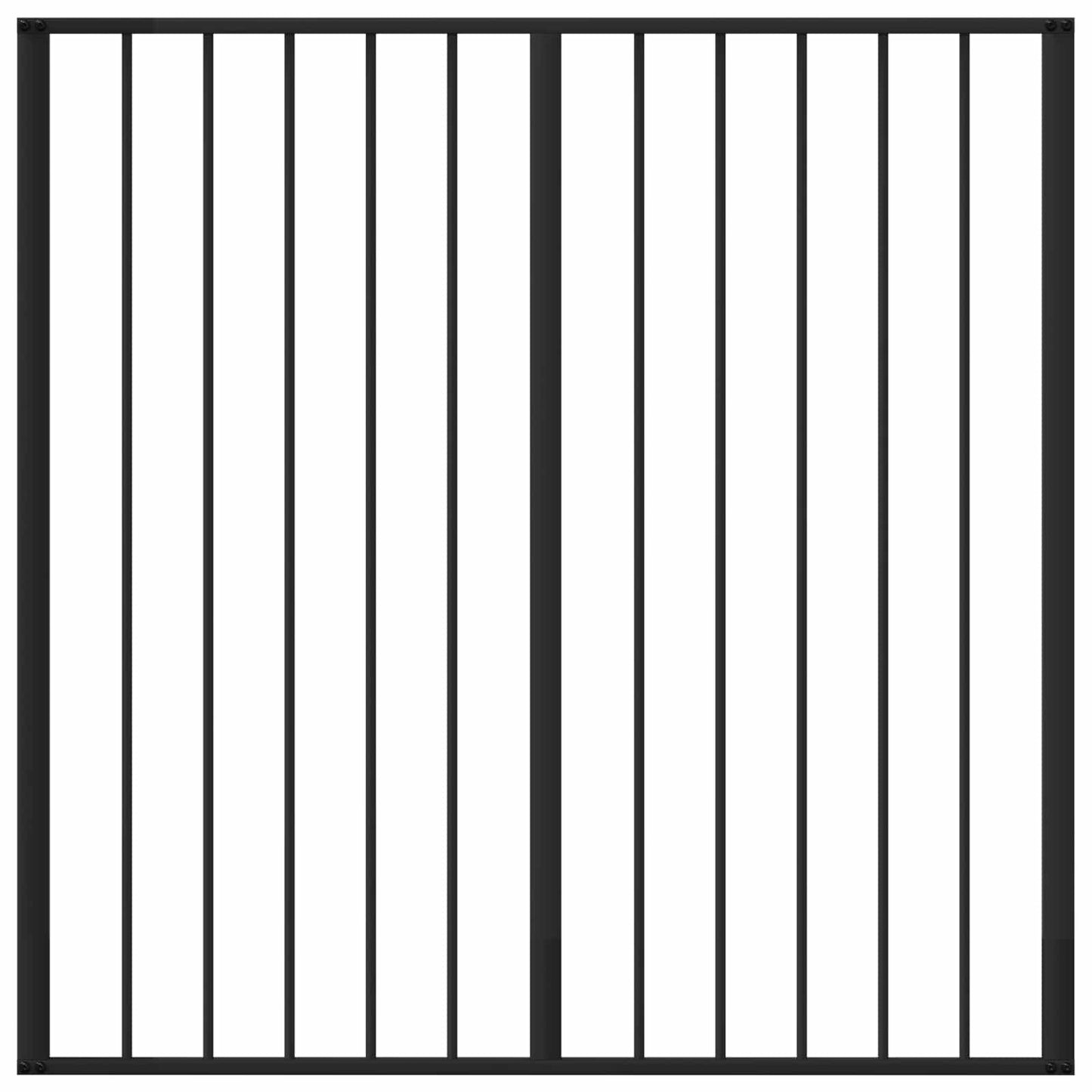 Hondenhek 4 pcs Zwart 100 x 100 cm Gegalvaniseerd staal