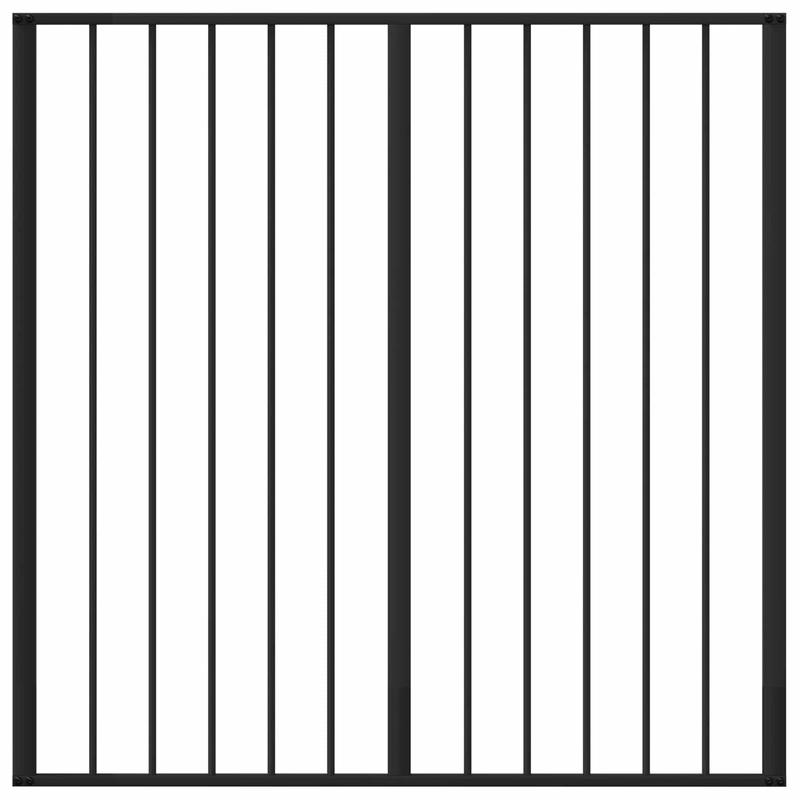 Hondenhek 4 pcs Zwart 100 x 100 cm Gegalvaniseerd staal