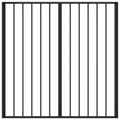 Hondenhek 4 pcs Zwart 100 x 100 cm Gegalvaniseerd staal