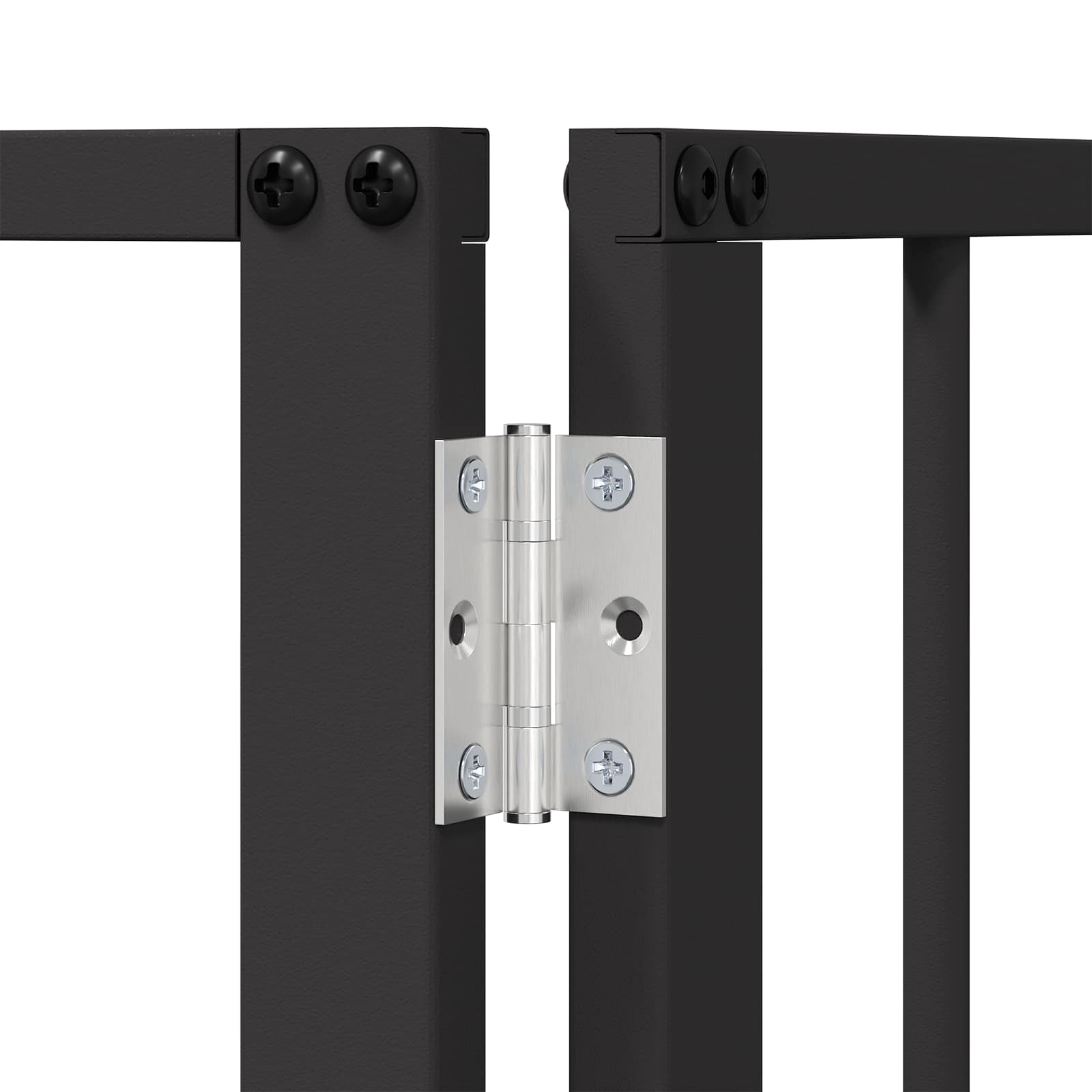 Hondenhek 6 pcs Zwart 100 x 100 cm Gegalvaniseerd staal