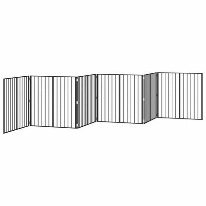 Hondenhek 6 pcs Zwart 100 x 100 cm Gegalvaniseerd staal