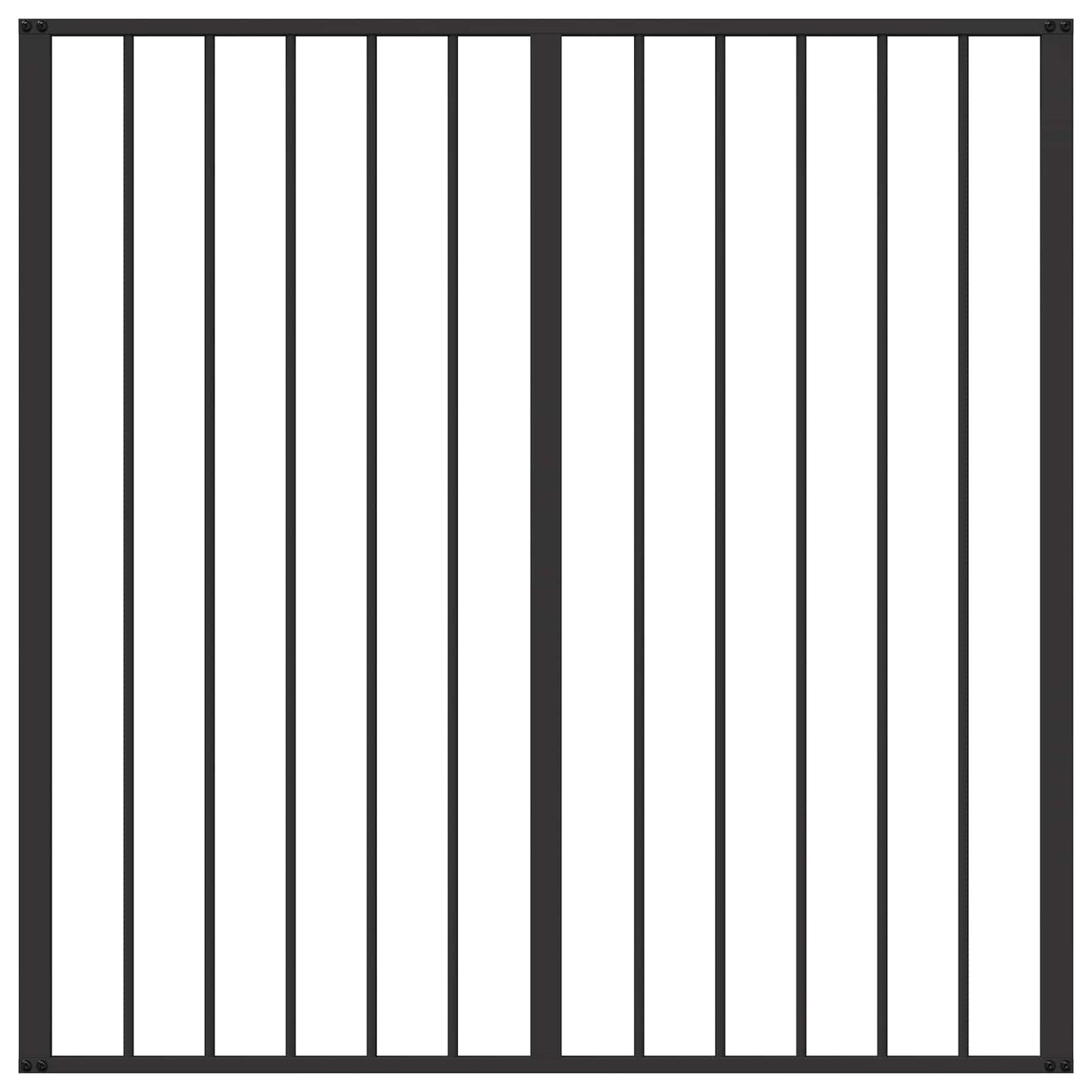 Hondenhek 6 pcs Zwart 100 x 100 cm Gegalvaniseerd staal
