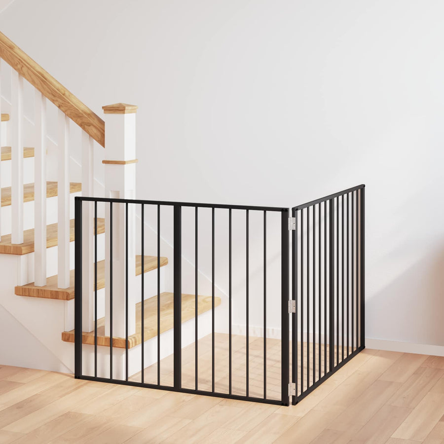 Hondenhek 2 pcs Zwart 100 x 80 cm Gegalvaniseerd staal