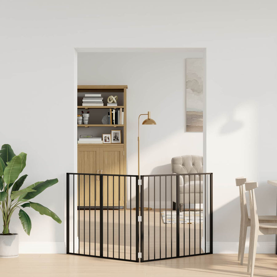 Hondenhek 2 pcs Zwart 100 x 80 cm Gegalvaniseerd staal