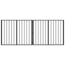 Hondenhek 2 pcs Zwart 100 x 80 cm Gegalvaniseerd staal