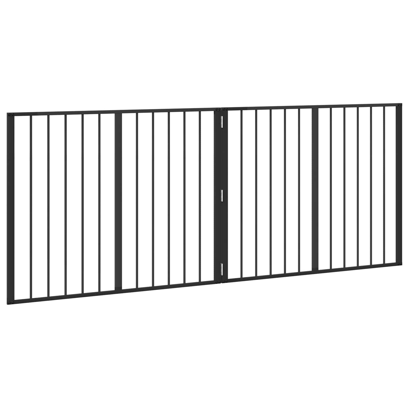 Hondenhek 2 pcs Zwart 100 x 80 cm Gegalvaniseerd staal