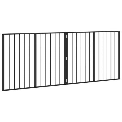 Hondenhek 2 pcs Zwart 100 x 80 cm Gegalvaniseerd staal