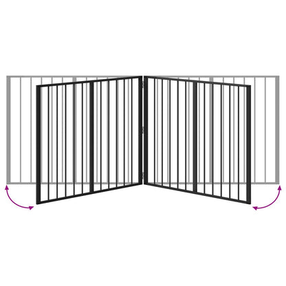 Hondenhek 2 pcs Zwart 100 x 80 cm Gegalvaniseerd staal
