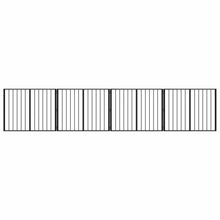 Hondenhek 4 pcs Zwart 100 x 80 cm Gegalvaniseerd staal