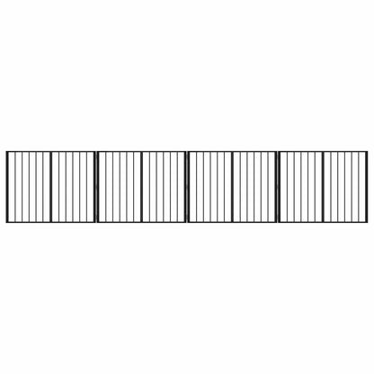 Hondenhek 4 pcs Zwart 100 x 80 cm Gegalvaniseerd staal