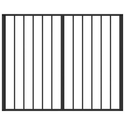 Hondenhek 4 pcs Zwart 100 x 80 cm Gegalvaniseerd staal