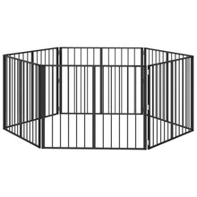 Hondenhek 6 pcs Zwart 100 x 80 cm Gegalvaniseerd staal