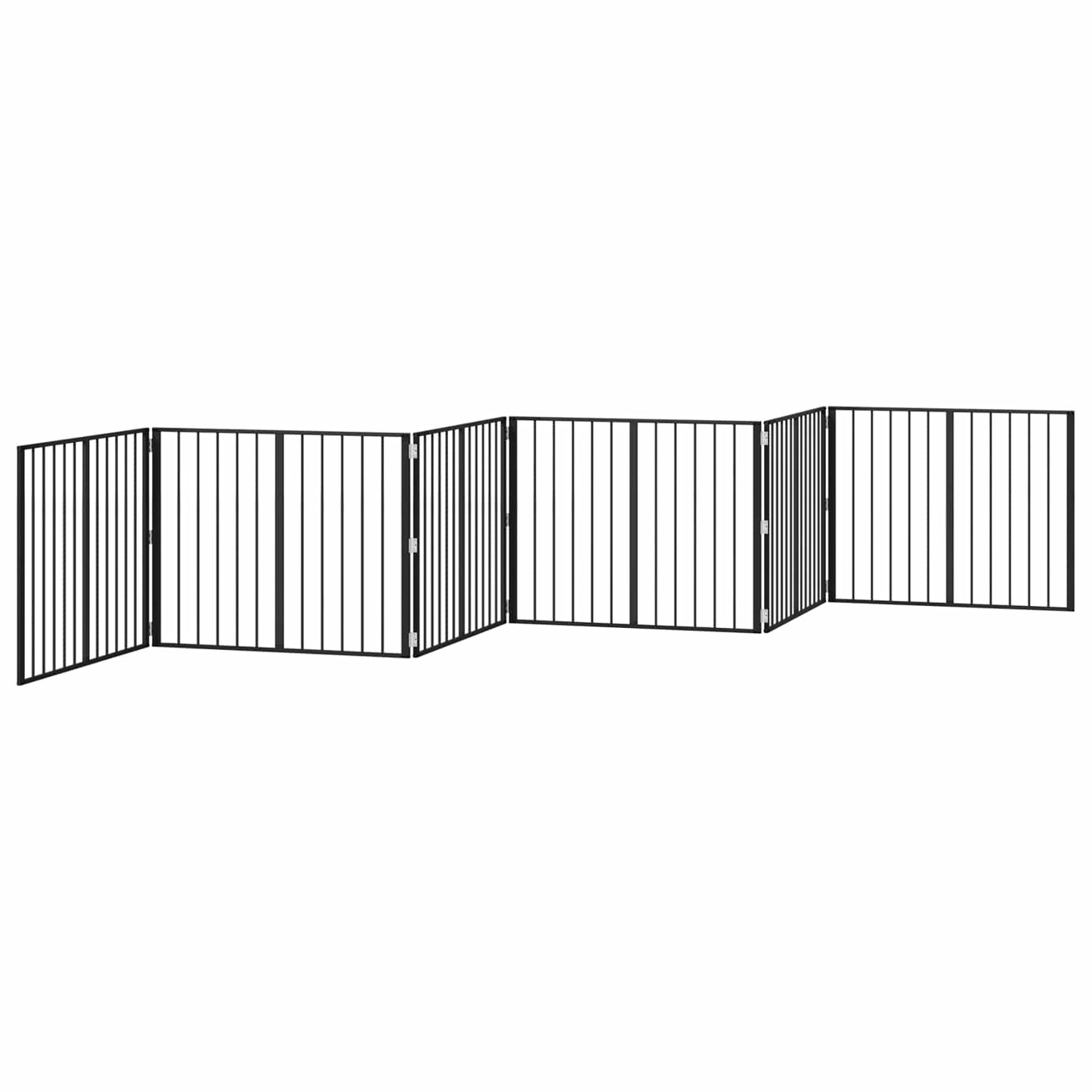 Hondenhek 6 pcs Zwart 100 x 80 cm Gegalvaniseerd staal